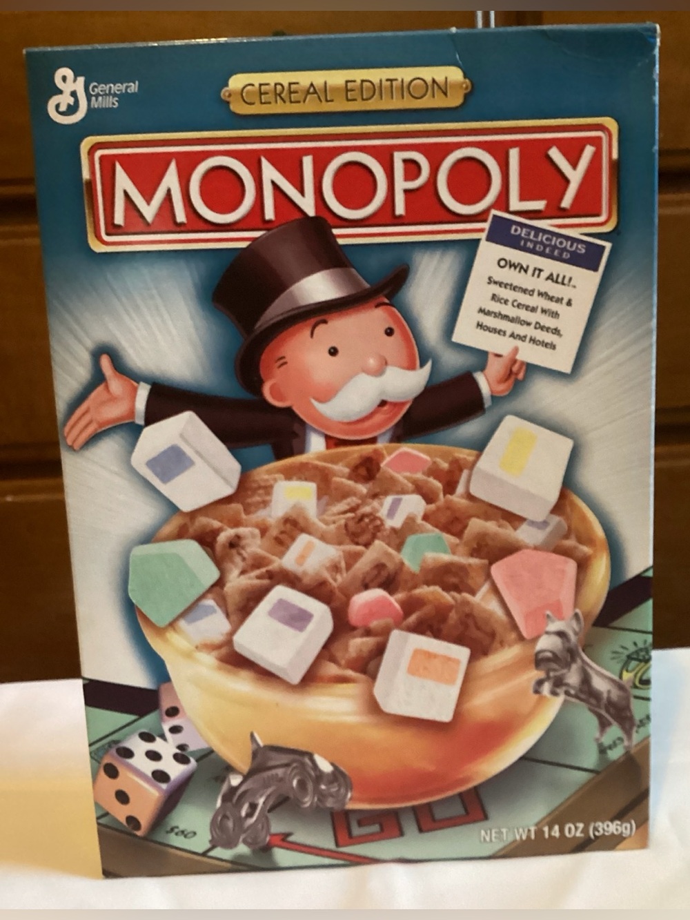 VTG 2003 General Mills Monopoly Cereal Box (Movie Prop, Nostalgia)